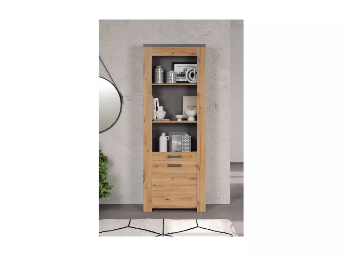 Vaisselier 2 Portes dont 1 en verre trempé H199 cm - Follow