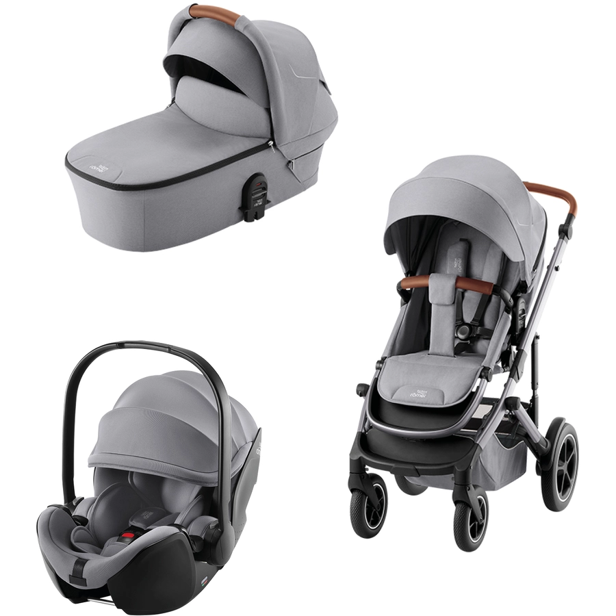 Britax Römer 3 in 1 Kinderwagen Smile 5Z Babyschale 5Z2 Frost Grey