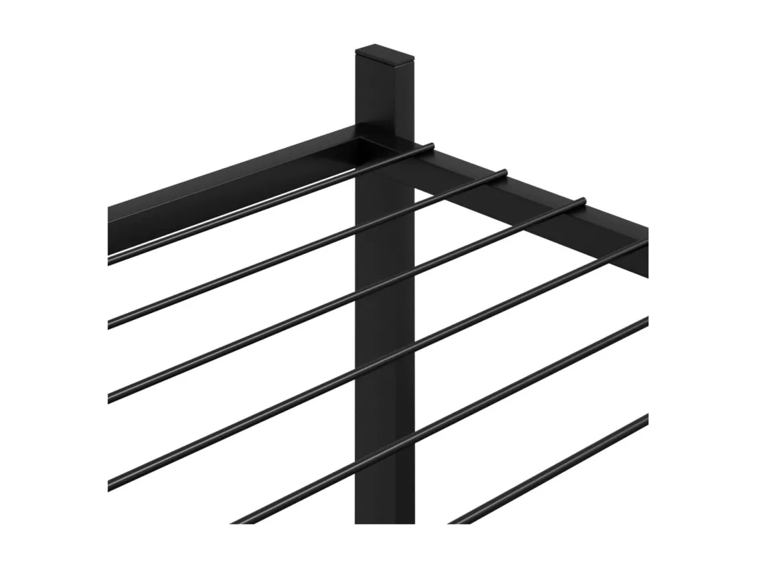 Jardinière 83x25x80 cm Noir Fer