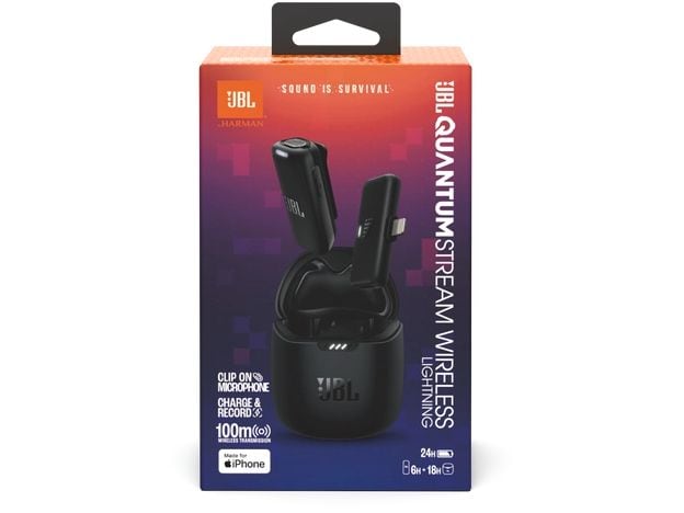 JBL Mikrofon Quantum Stream Wireless - Lightning Kabelloses Mikrofon für unterwegs