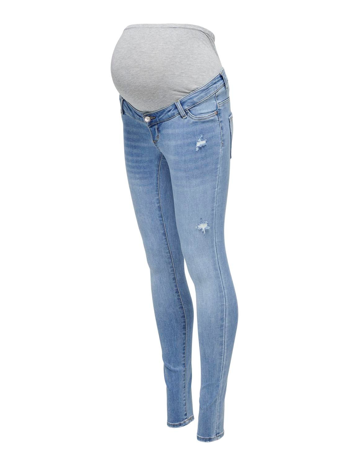 OLMROSE Hohe Taille Skinny Fit Jeans Light Blue Denim
