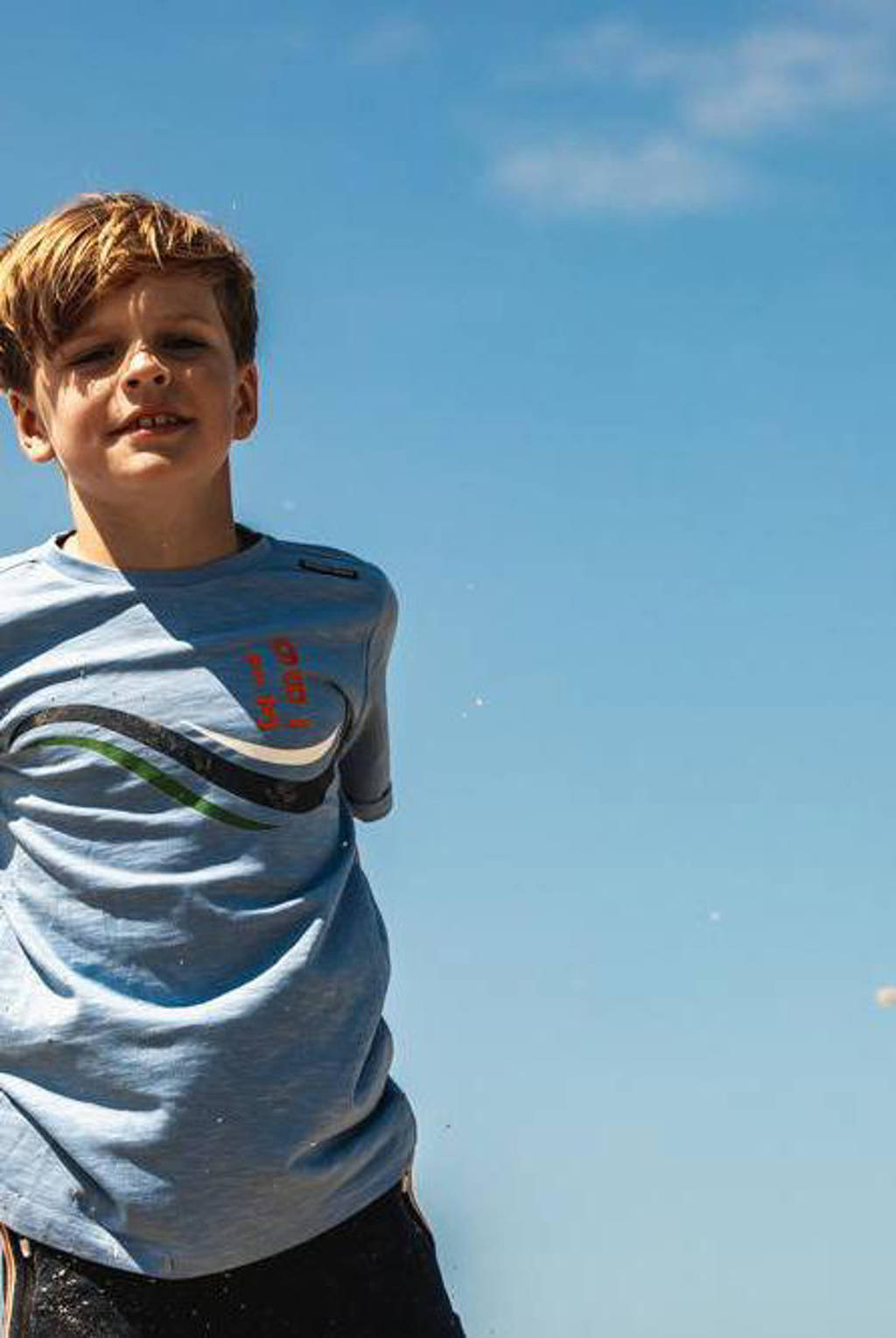 COMMON HEROES T-shirt met printopdruk lichtblauw