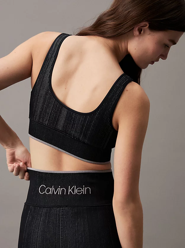 Calça legging canelada 7/8 para academia