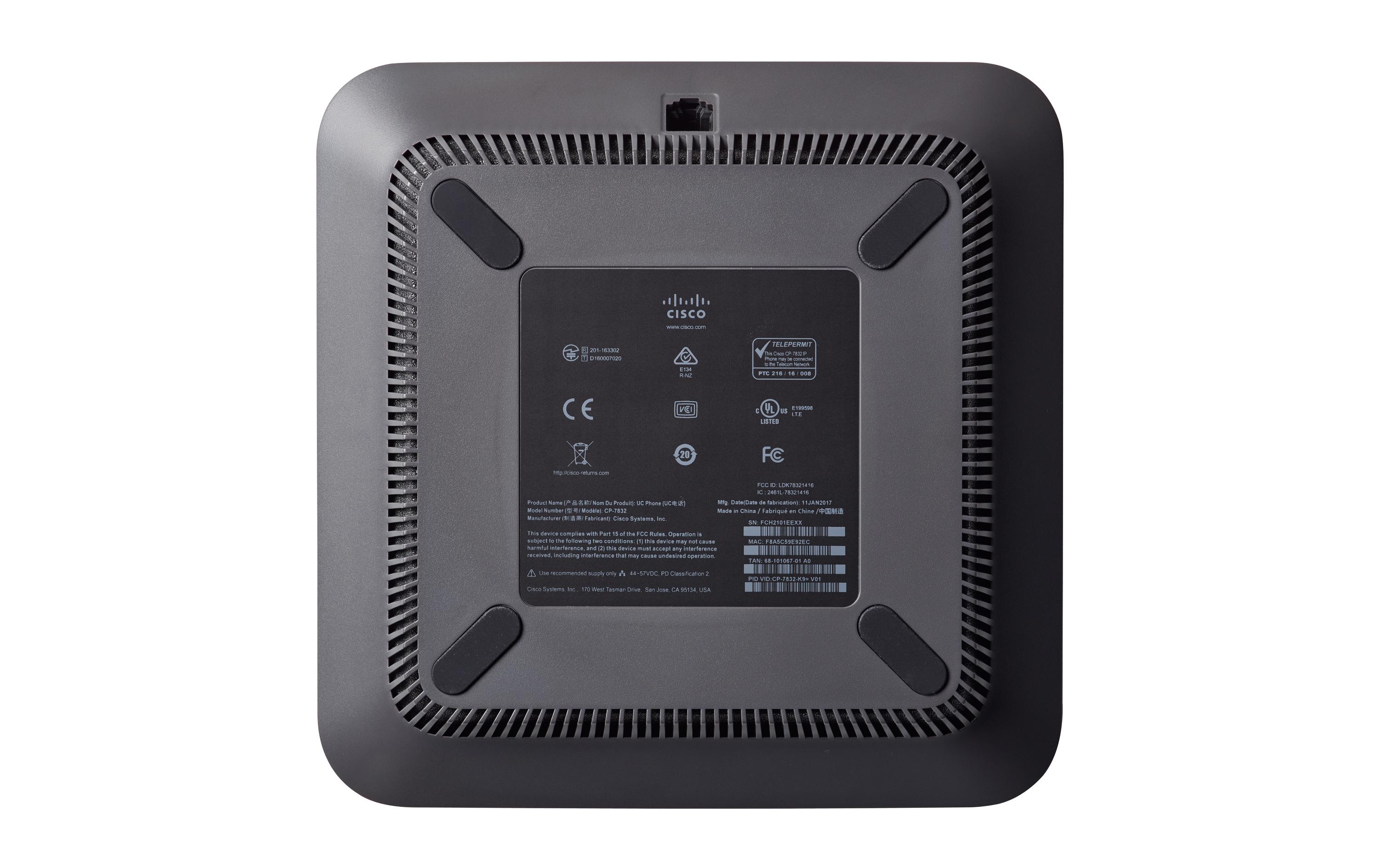 Konferenztelefon 7832 schwarz<br>Cisco IP-Konferenztelefon 7832