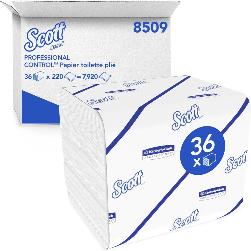 Papier toilette en paquet double épaisseur Scott® Control™ 8509 - 36 x 220 feuilles