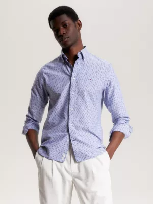 Camisa Oxford Micro Dot de Corte Regular
