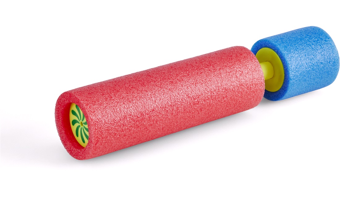 Vandskyder 20 cm i skum, blå/rød