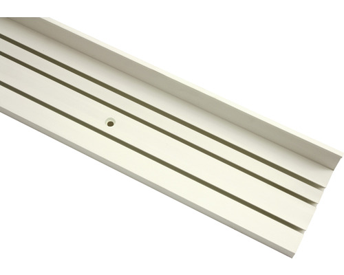 Gordijnrail met afdekking P2Ü wit 3-rail 150 cm