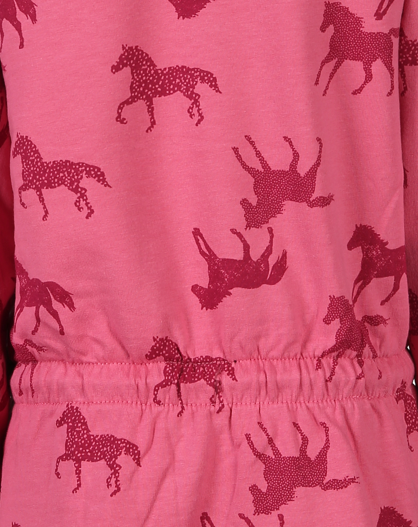 Langarm-Kleid HORSES AOP in pearl pink