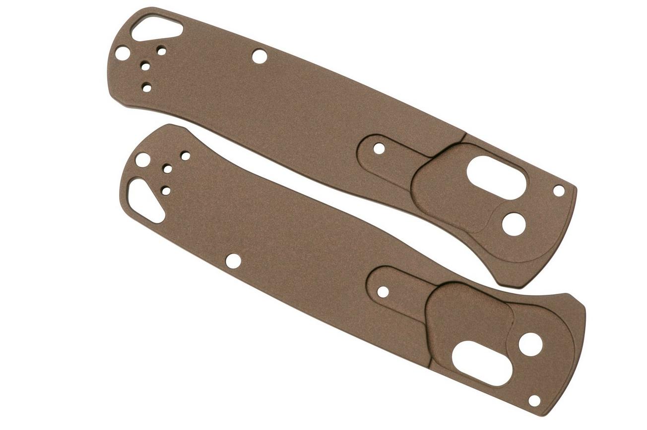 Lex Custom Benchmade Bugout 535 Scales BUTH359 Turtle Smoked Bronze Titanium, handgreepschalen