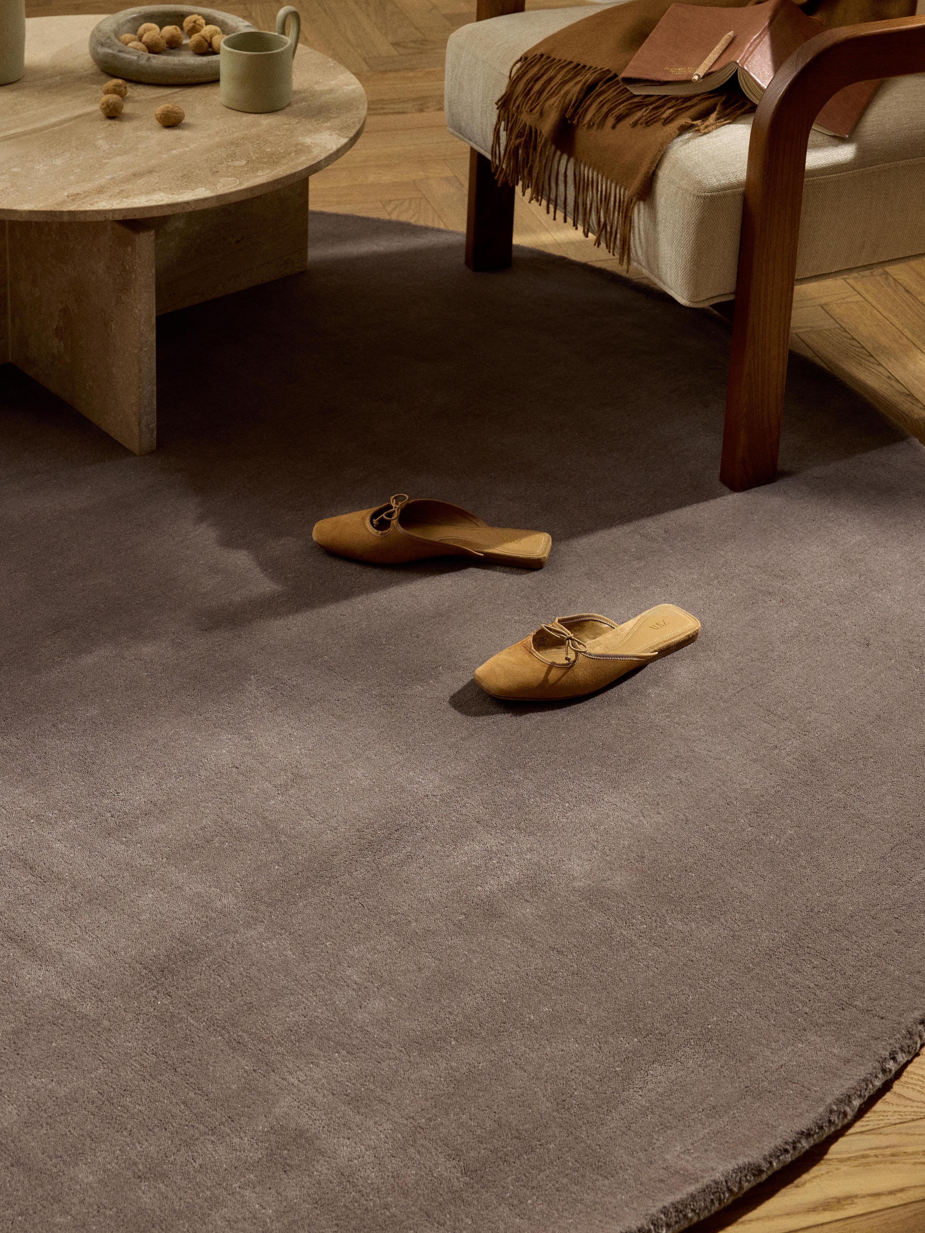Rond wollen vloerkleed Zayne, handgeweven