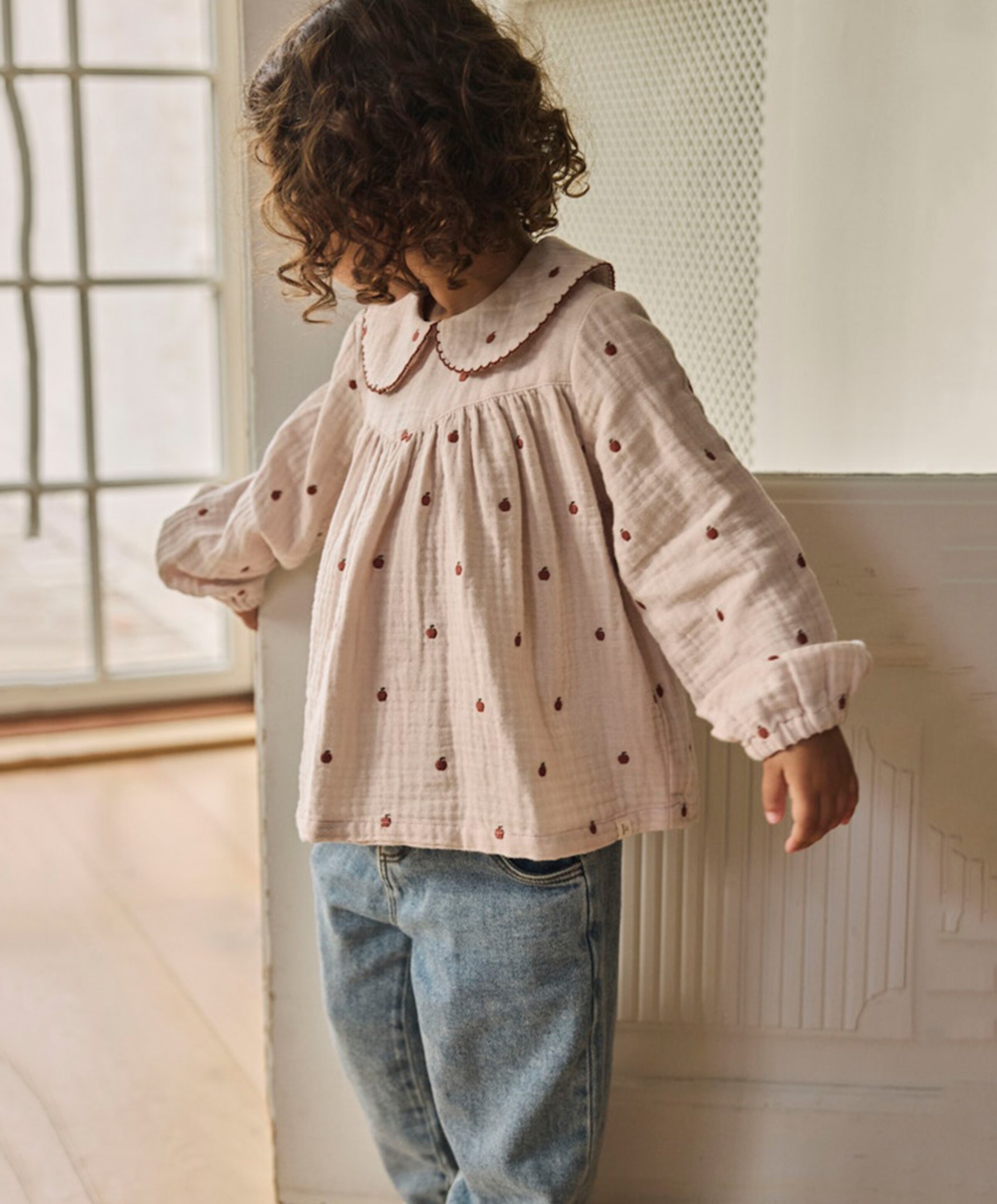 Lil' Atelier Meisjes blouse lange mouw roze