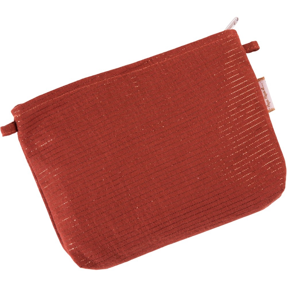 Mini Pochette Tissu Gaze Lurex Terracotta