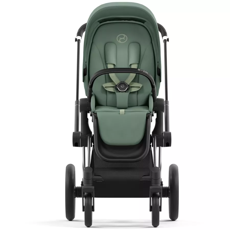 cybex PLATINUM Kombikinderwagen New Priam Chrome Black Leaf Green