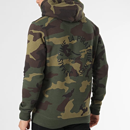 Sweat Capuche Camouflage LPNJF 2 Vert Noir