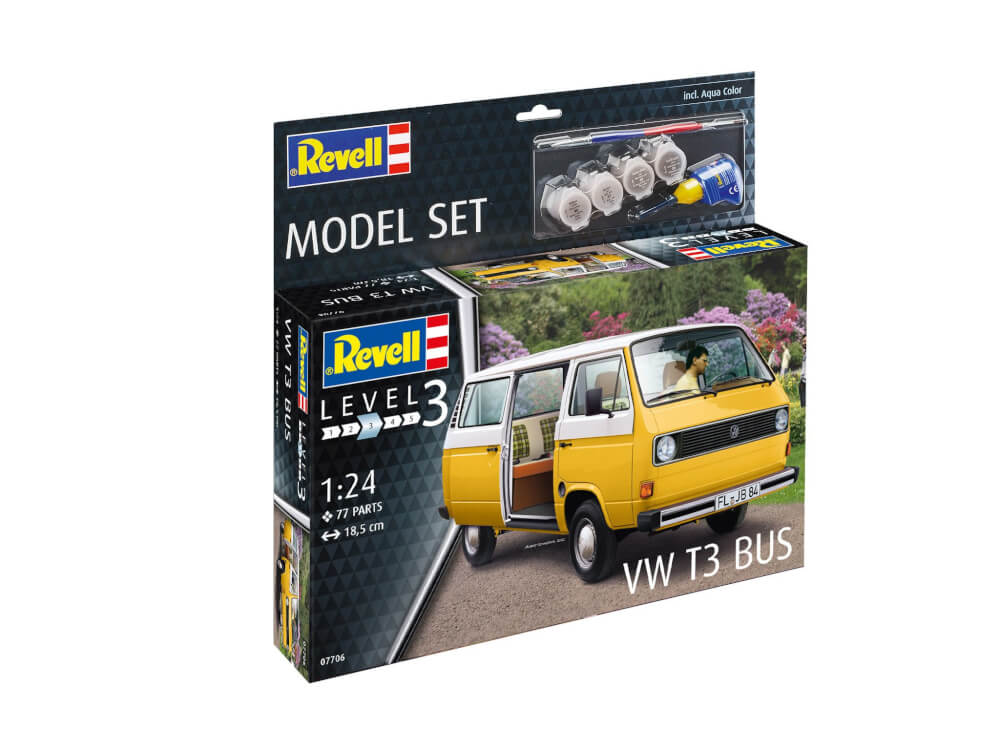 Model Set VW T3 Bus , Revell Modellbausatz mit Basiszubehör