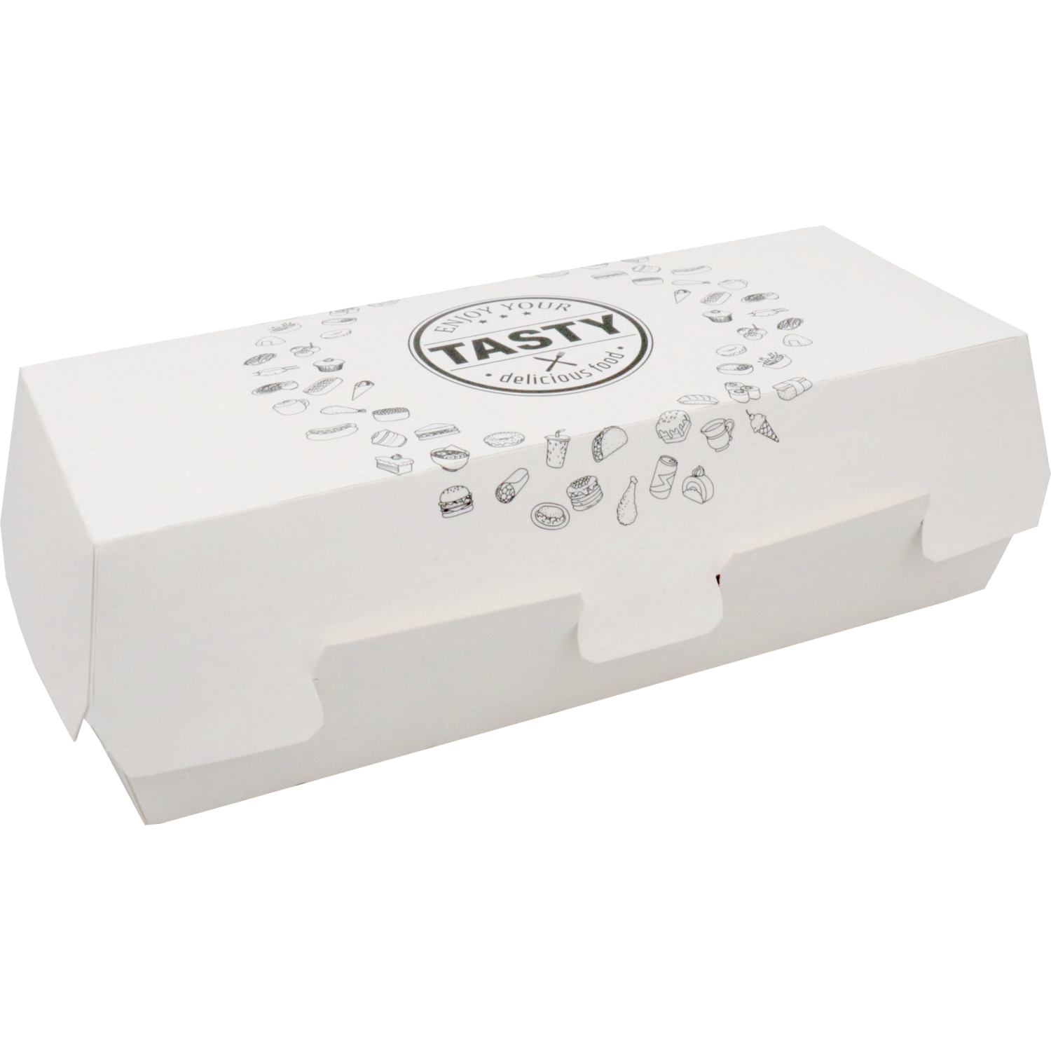 Bak, Karton + kleicoating, TASTY, paninibox, 179x70x60mm, wit