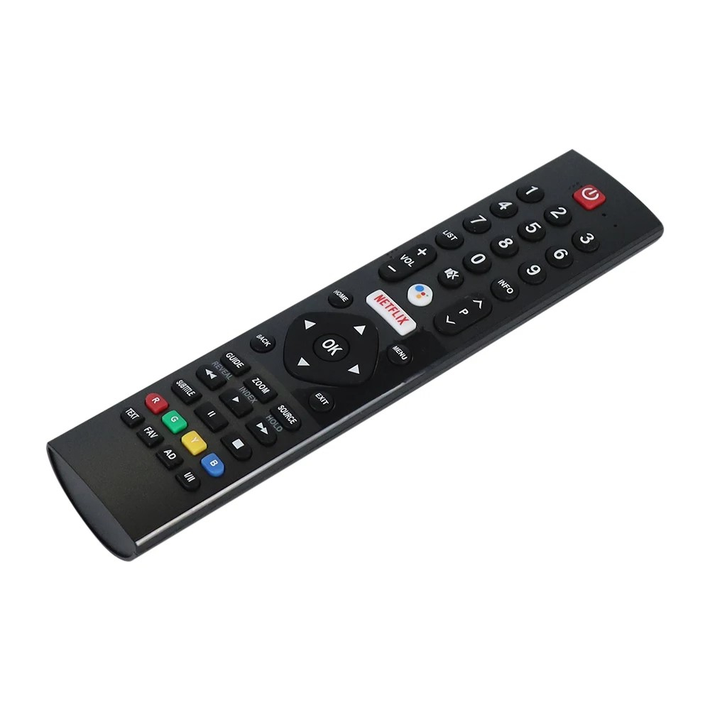 Universal Ersatz Fernbedienung mit 46 Tasten für Panasonic Smart TV Geräte   Netflix Taste und Sprachsteuerung (LCD / LED / Plasma) - Schwarz