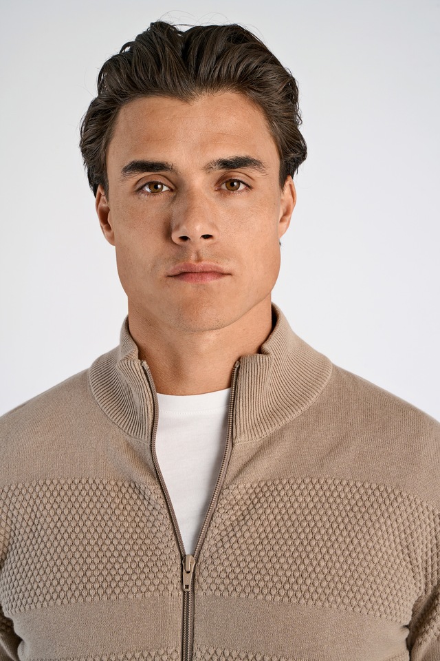 LINDBERGH Strickjacke , mit Stehkragen und Reissverschluss