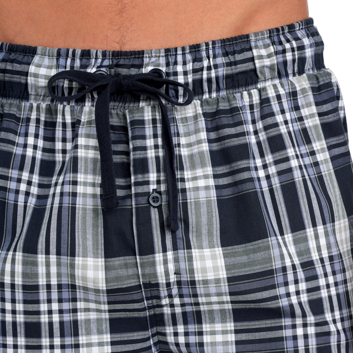 VanVaan Herren Schlafhose mit kariertem Muster dunkelblau / weiss