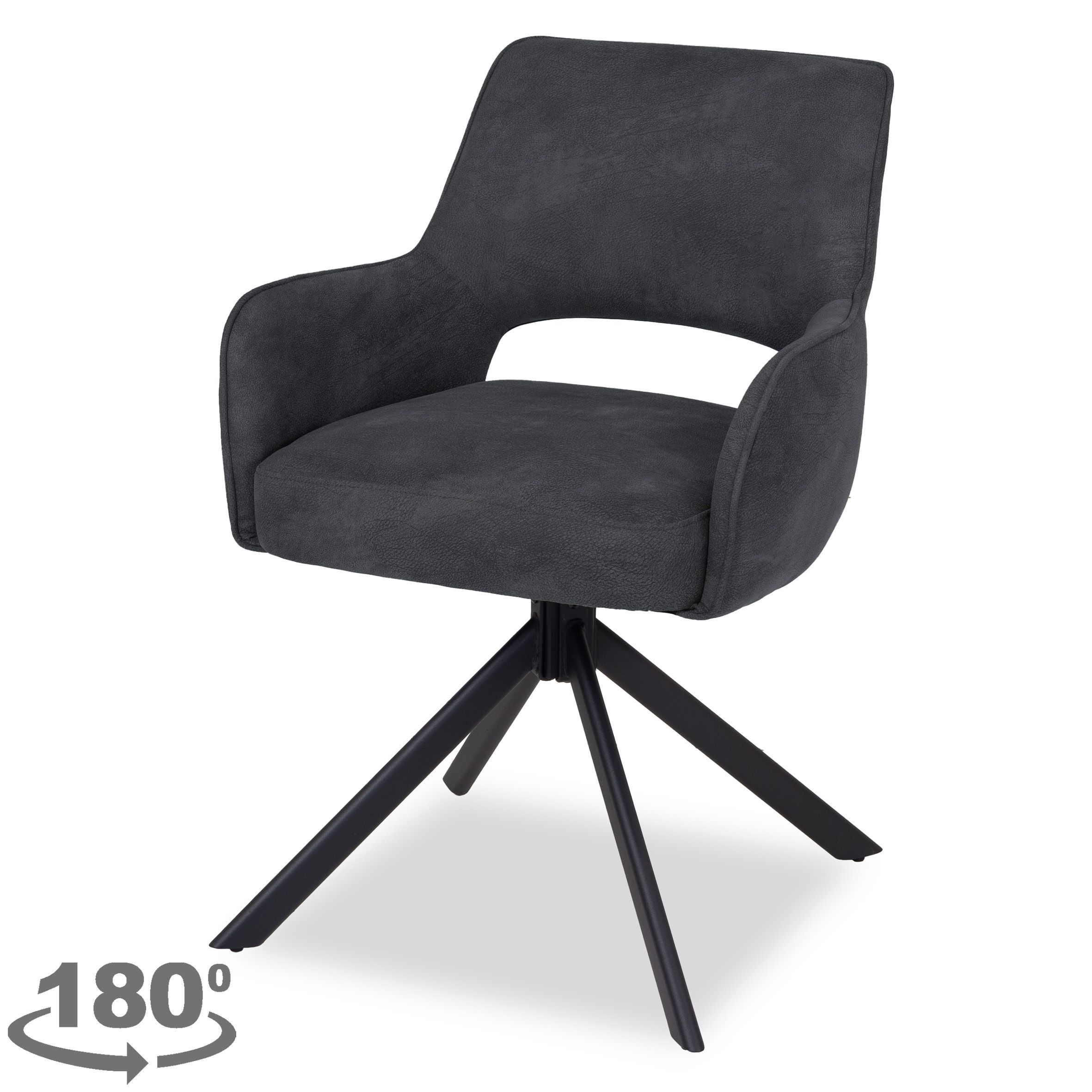 Eetkamerstoel Atlanta 17 zwart Sonja B58 x D58 x H86 cm