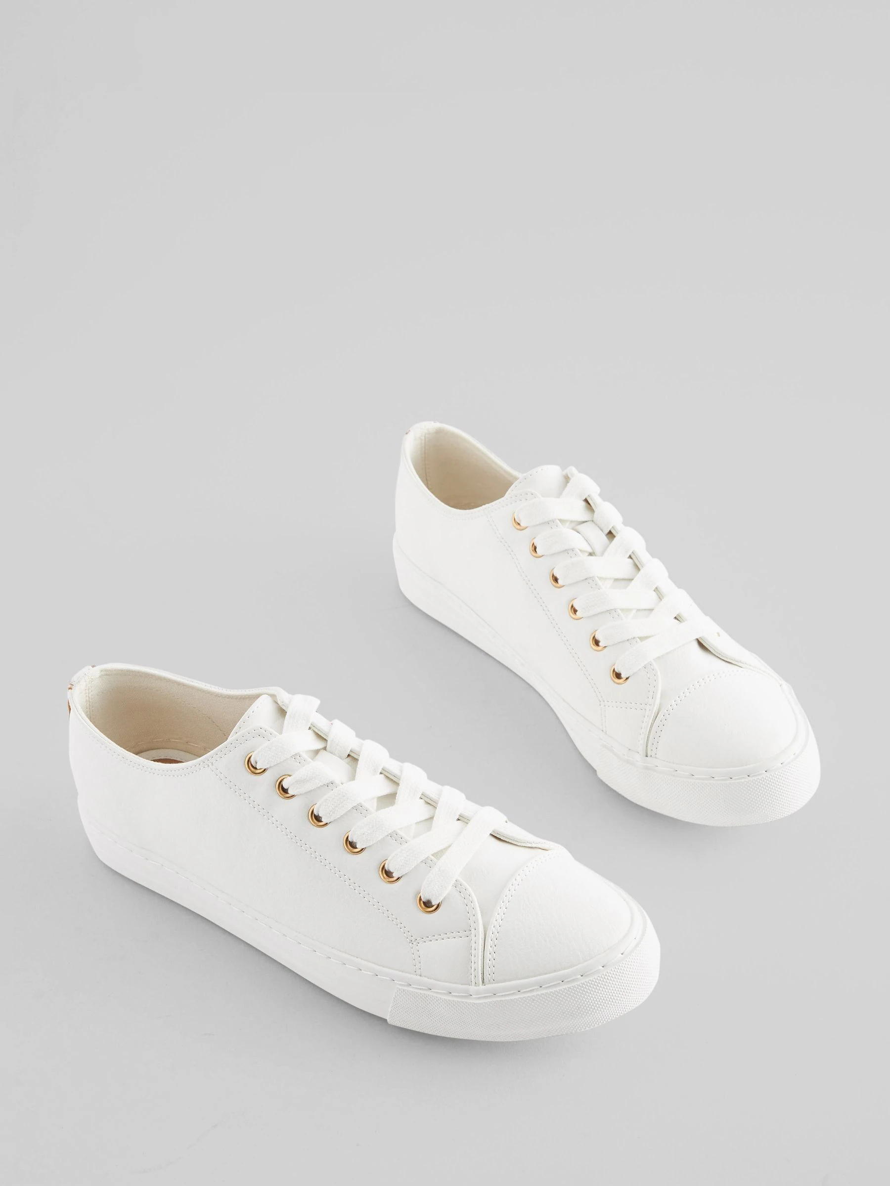 Wit - Gelakte honkbalsneakers