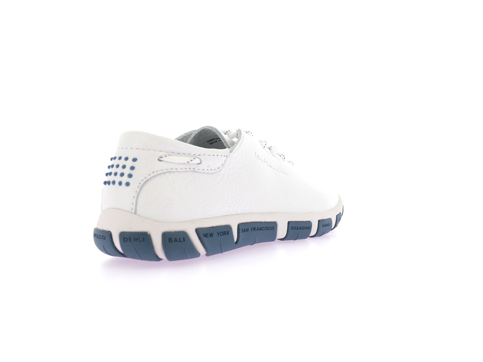Tbs-JAZARU Cuir Blanc Bleu