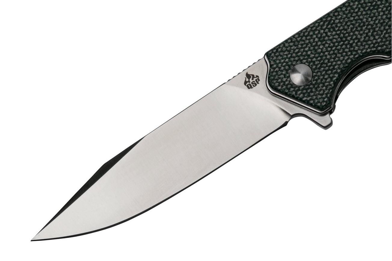 QSP Knife Mamba V2 QS111-H1 Satin, Blue Micarta zakmes