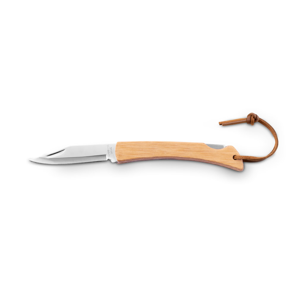 hi!dea 94367 - Rasoir avec lame en acier inoxydable et manche en bambou