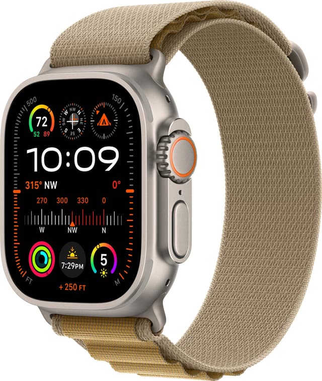 Apple Watch Ultra 2 49mm GPS+CEL (Natural Titanium/Tan Alpine Loop) L