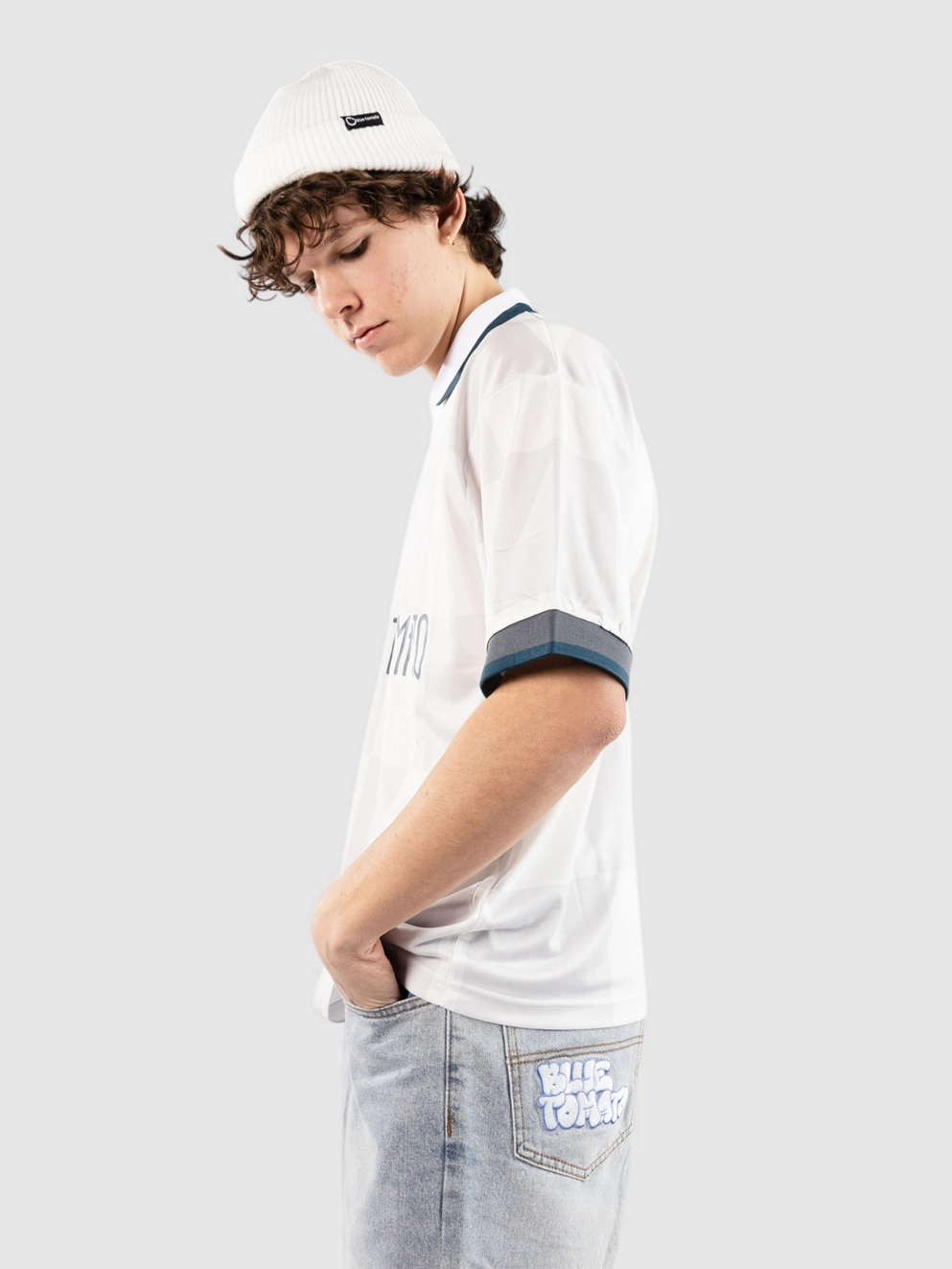Blue Tomato Jersey T-Shirt white checked