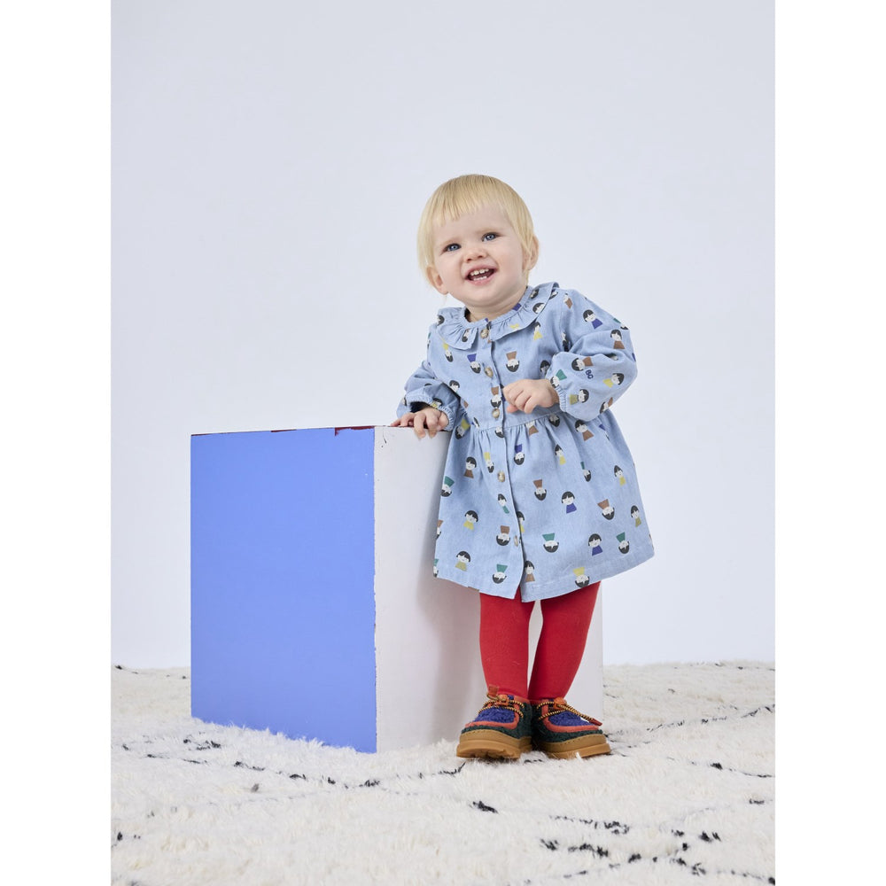 Køb Bobo Choses Light Blue Game Pawns All Over Light Denim Kjole
