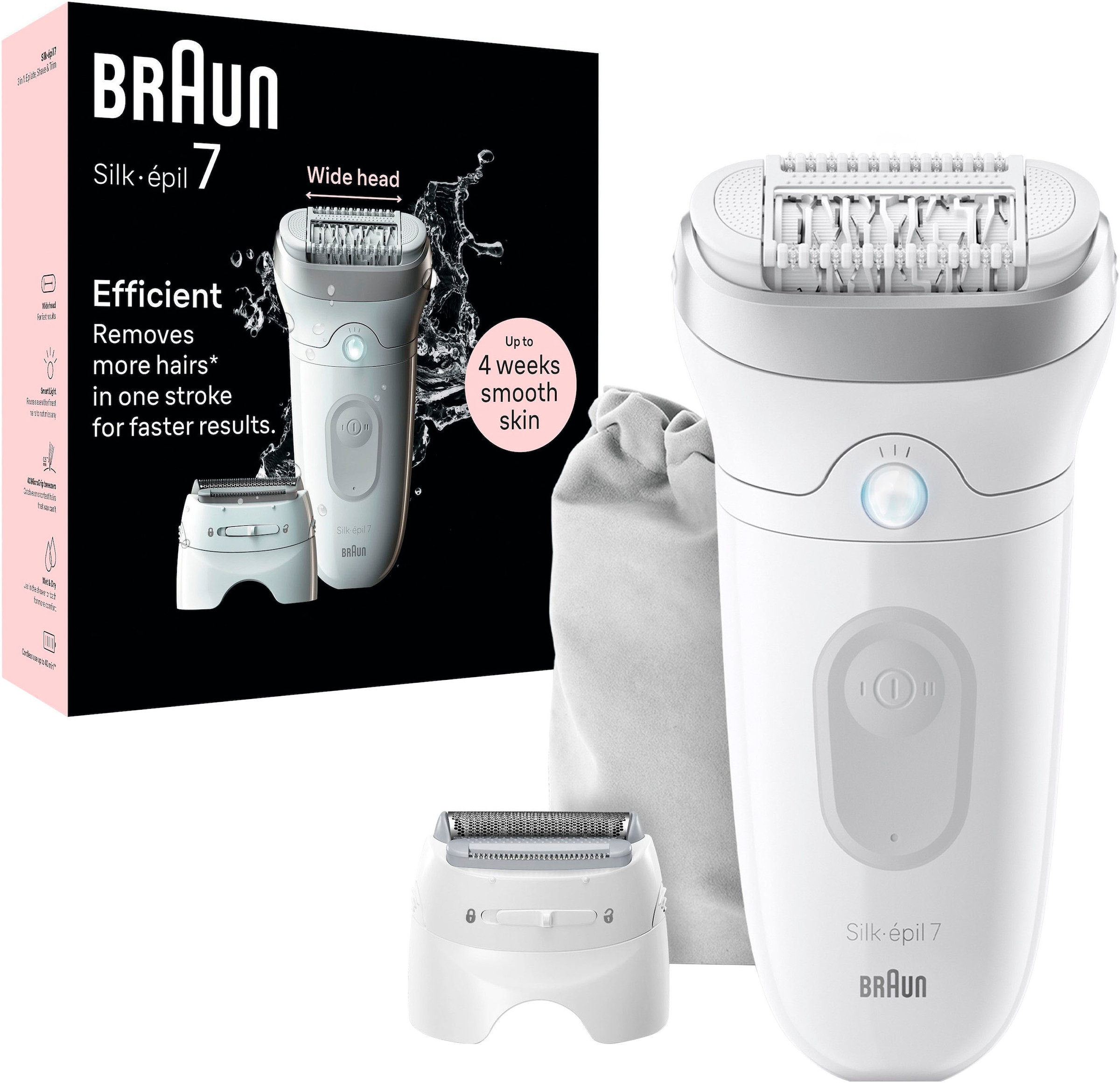 Braun Epilierer »Silk-épil 7 7-041« Rasier- & Trimmeraufsatz, Wet&Dry