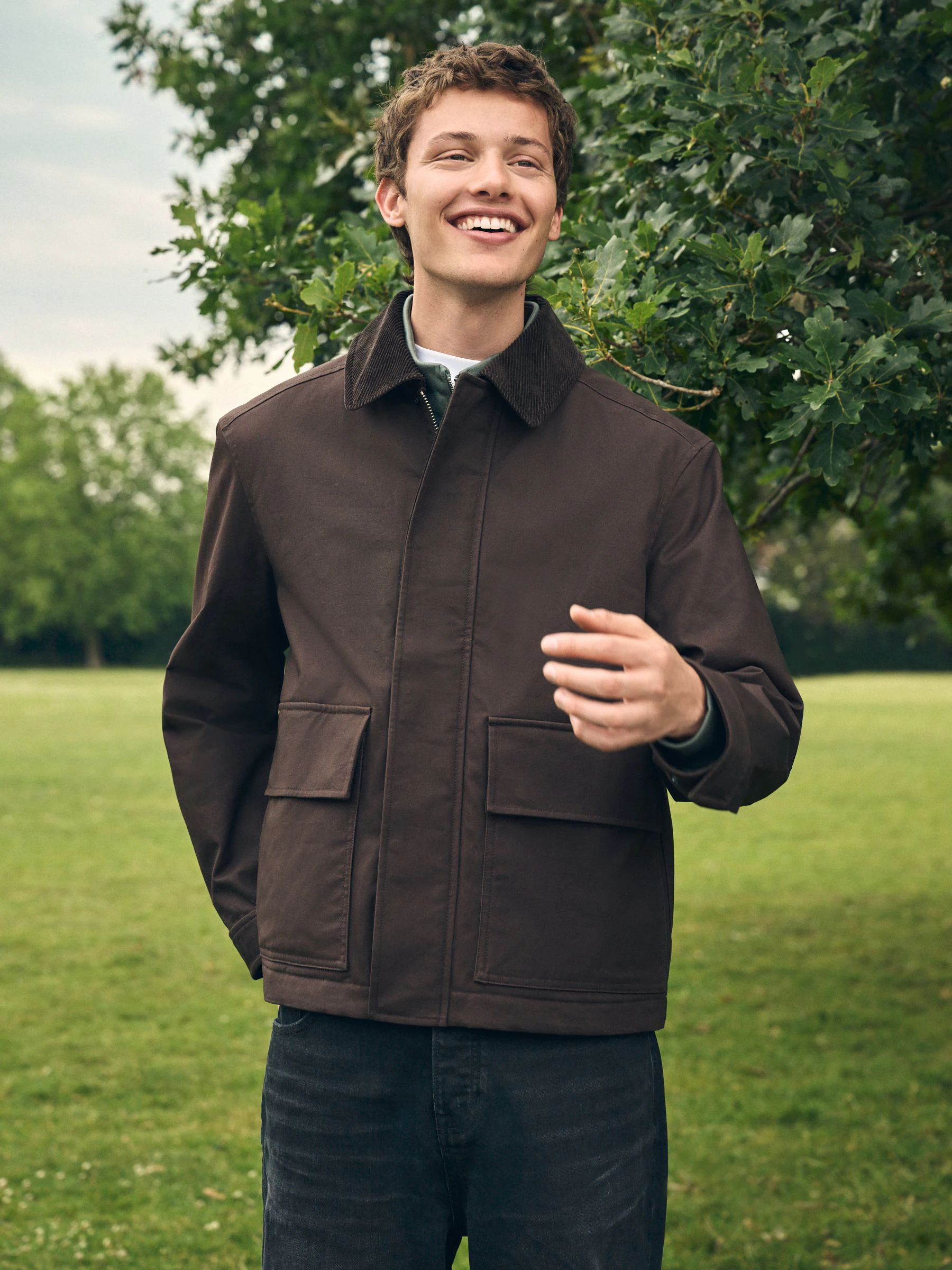 Bruin - Wax Corduroy Collar Barn Jacket