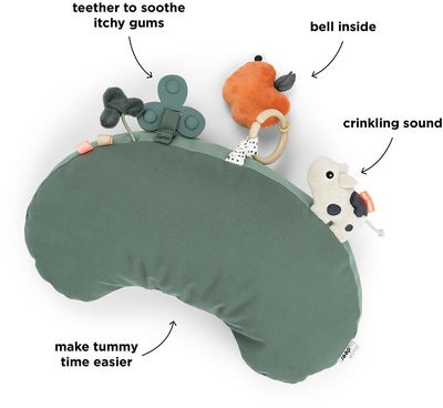 Done By Deer Tiny Farm Tummy Time Aktivitetsleke, Green