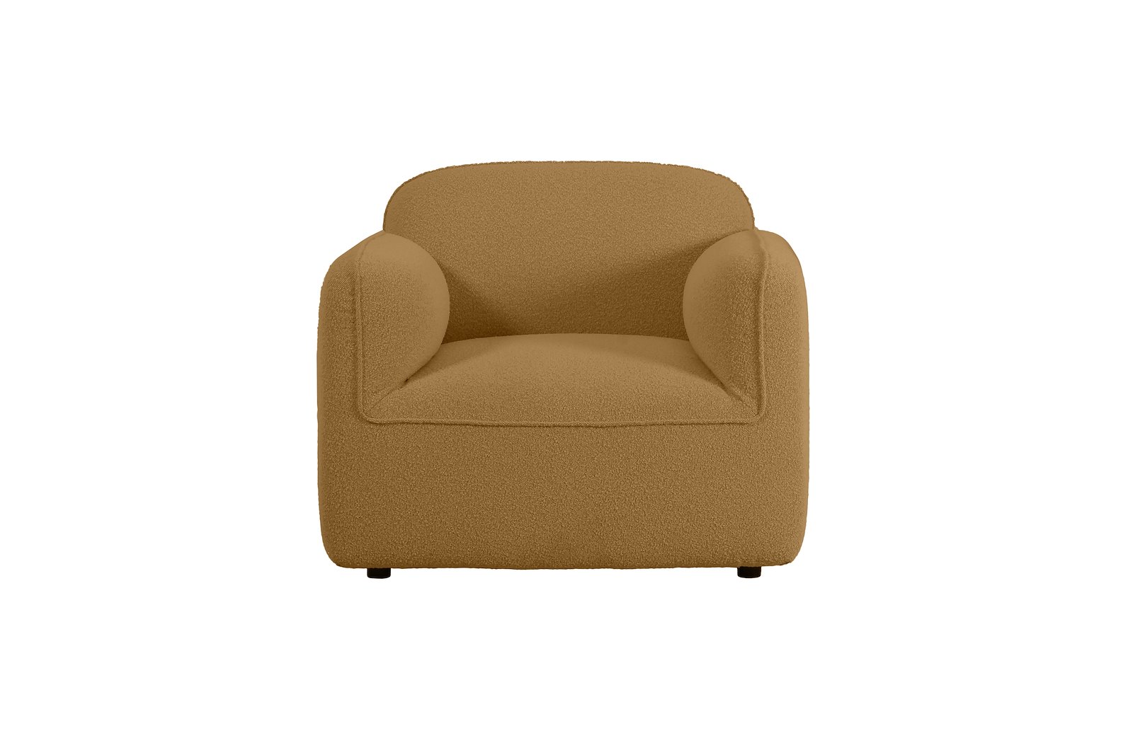 Fluff Hvilestol Tekstil Copenhagen Boucle 402 Mustard med sorte ben