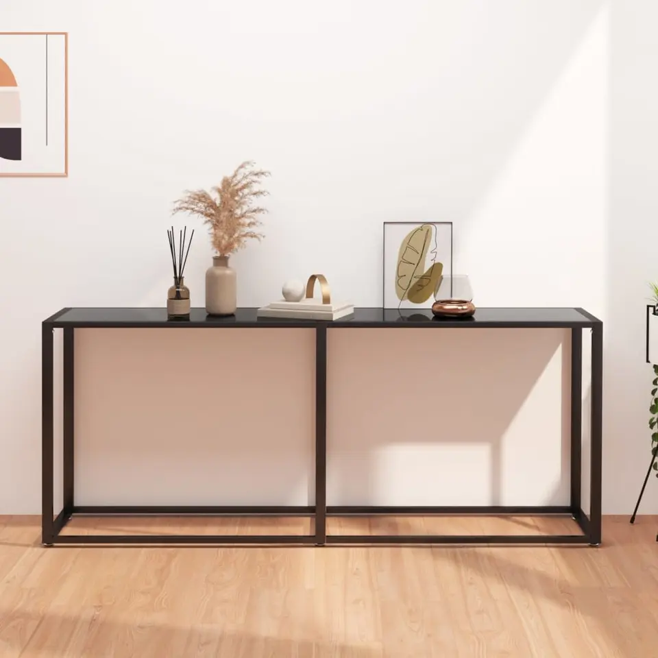 vidaXL - Wandtafel - Zwart - Glas