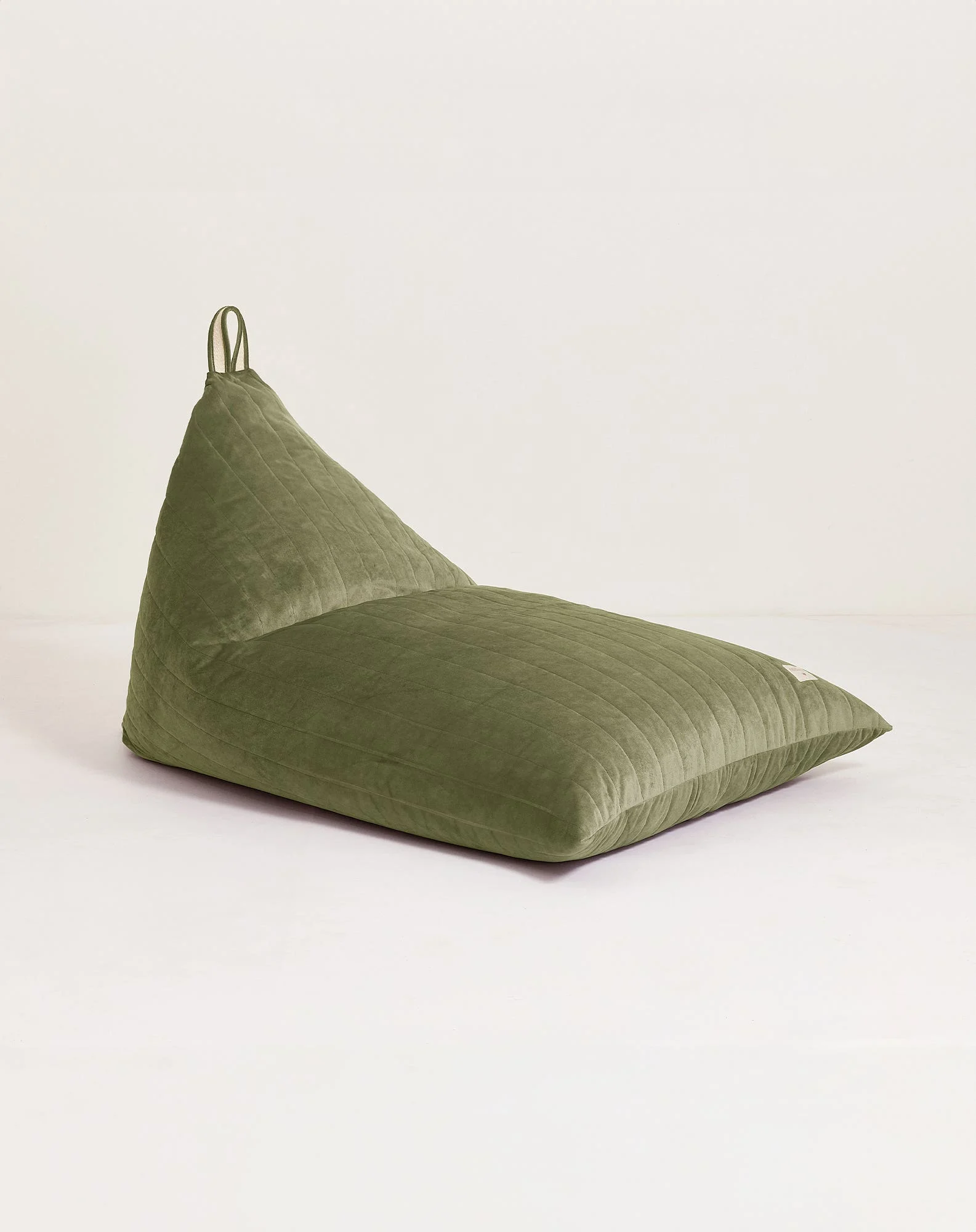 Pouf essaouira - taille enfant - eco-velours | Vert
