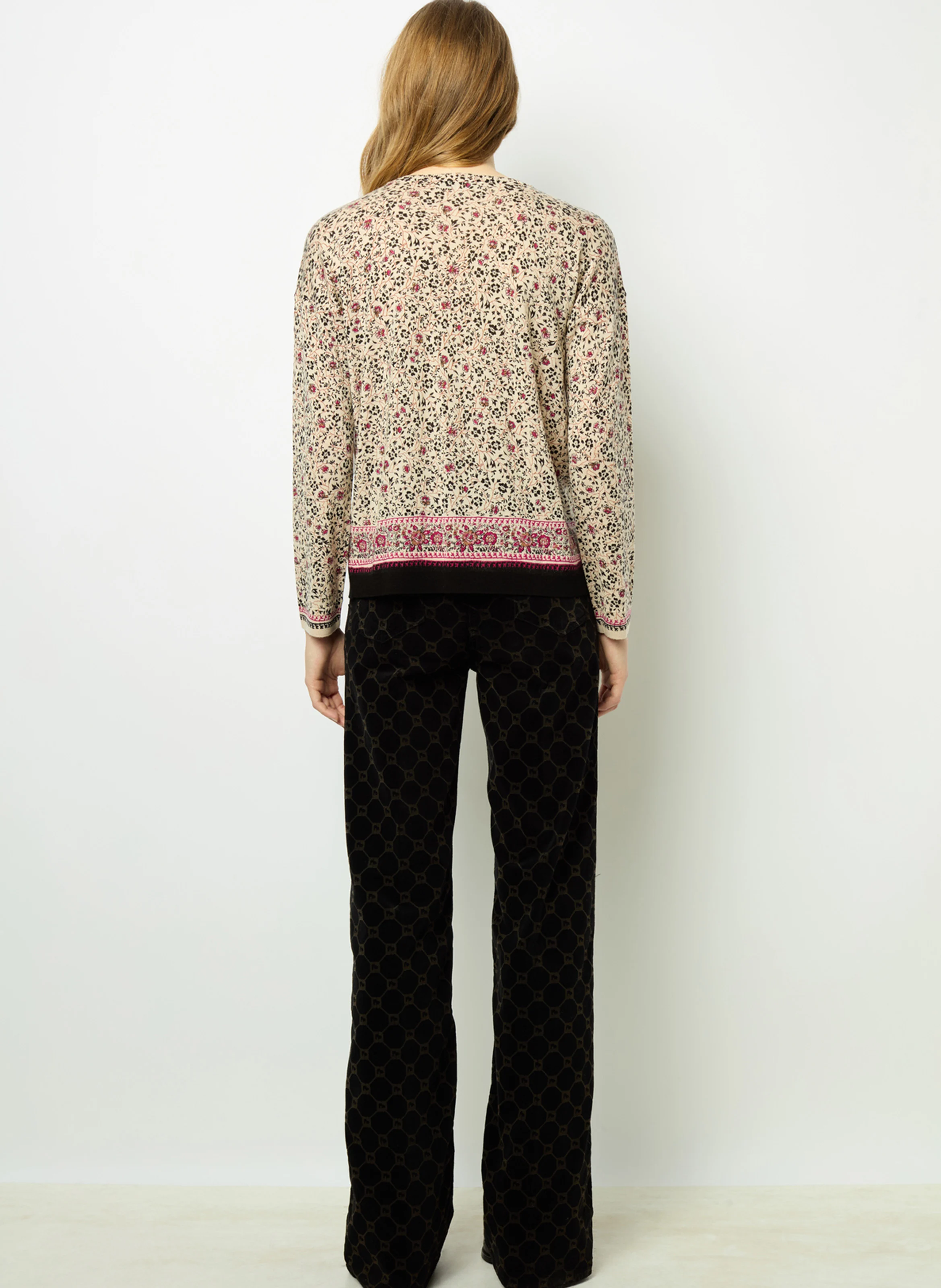 JOSIANE - Pull col V en laine | Beige
