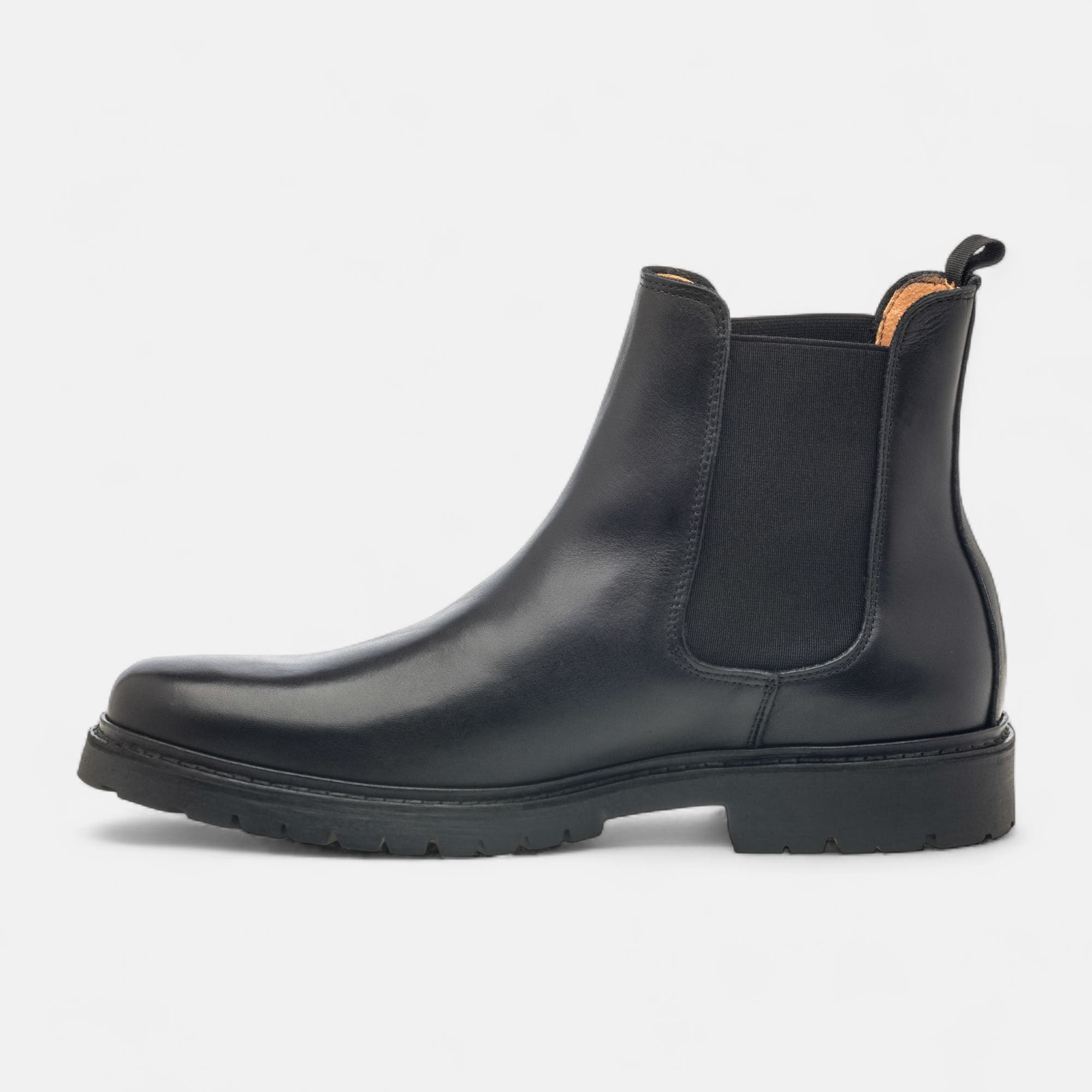 Boots chelsea Homme en cuir noir