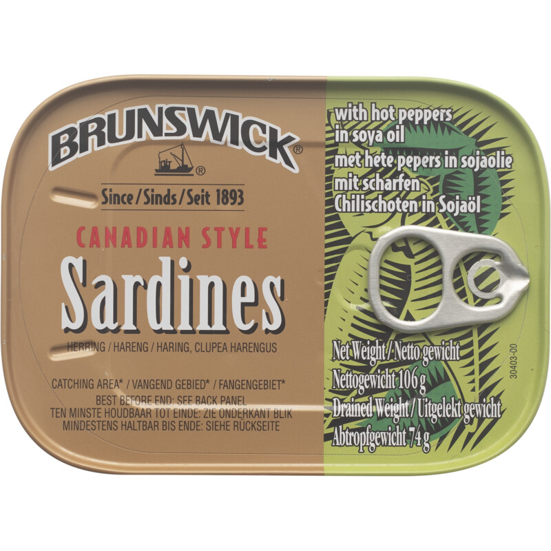 Brunswick Sardines hot peppers