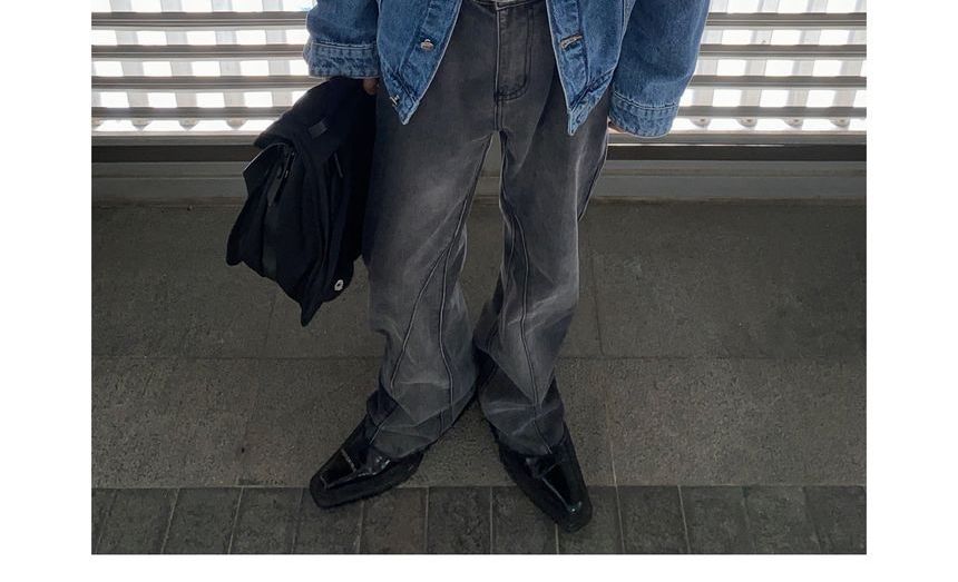 Kooklay - Wijde jeans met wijde pijpen en panelen met gemiddelde taillehoogte