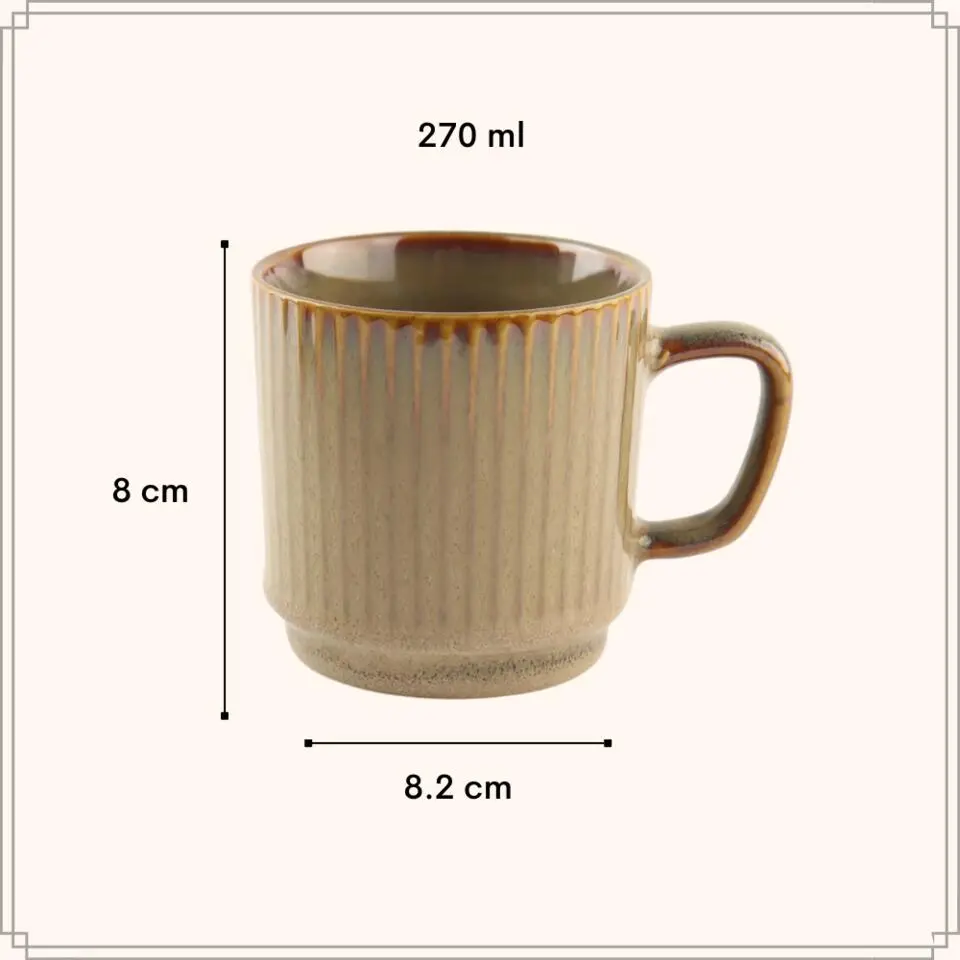 OTIX Koffiekopjes 6 Stuks 270 ml Div. Kleuren Keramiek