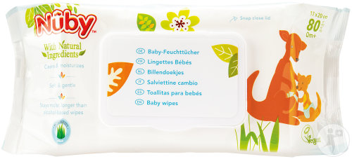 Nûby Citroganix Bébé Lingettes Pour Le Change 0+ Mois 80 Lingettes