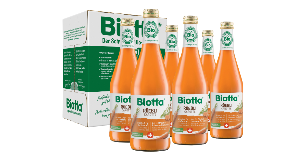 BIOTTA Rüebli Orange Ingwer Demeter Fl 5 dl