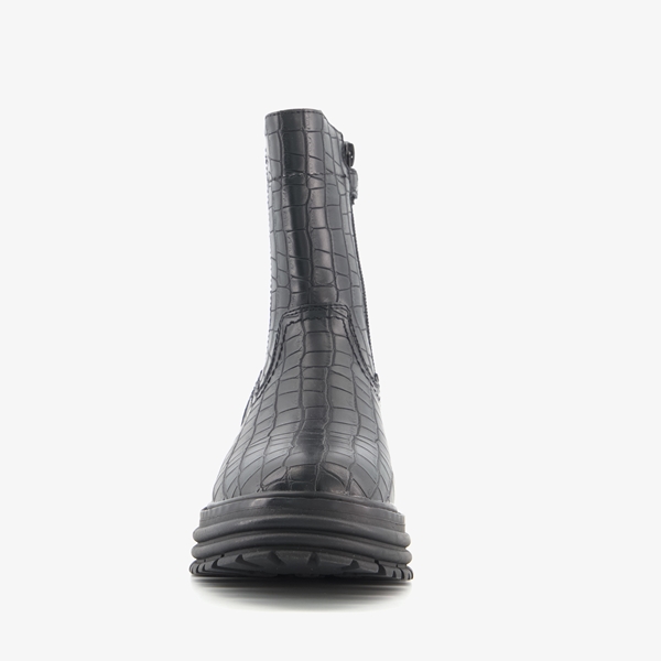 Blue Box meisjes chelsea boots croco print zwart
