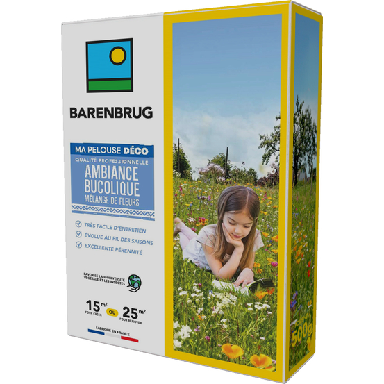 Gazon Ambiance bucolique mélange de fleurs - boite de 500g