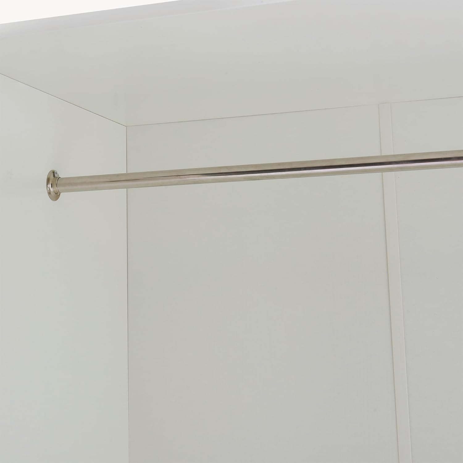 [en.casa] Kleiderschrank Eiselfing Schrank mit 2 Türen Garderobenschrank 176 x 80 x 52 cm Schlafzimmerschrank 1 Kleiderstange 1 Fach Weiß
