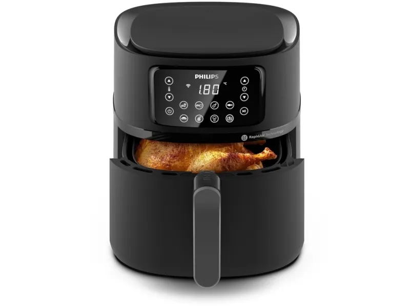 Philips Series 5000 Connected HD9285 XXL - Varmluftsrister - 7.2 liter - 2 kW - mørk sølv/sort