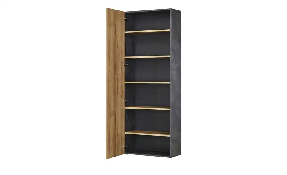 Aktenschrank Chiemsee 218 cm Steingrau, Eiche (Nachbildung)